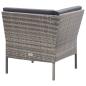 Preview: ARDEBO.de - 6-tlg. Garten-Lounge-Set mit Auflagen Poly Rattan Grau