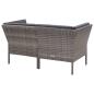 Preview: ARDEBO.de - 8-tlg. Garten-Lounge-Set mit Auflagen Poly Rattan Grau