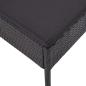Preview: 3-tlg. Garten-Lounge-Set mit Auflagen Poly Rattan Schwarz