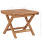 Preview: Klappbarer Fußhocker 46,5×49×41,5 cm Massivholz Teak