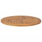 Preview: Tischplatte Massivholz Teak Rund 2,5 cm 80 cm