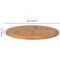 Preview: Tischplatte Massivholz Teak Rund 2,5 cm 90 cm