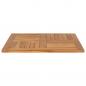 Preview: Tischplatte Massivholz Teak Quadratisch 80×80×2,5 cm
