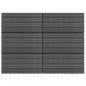 Preview: ARDEBO.de - WPC-Fliesen 60×30 cm 6 Stk. 1m² Grau
