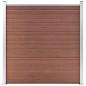 Preview: ARDEBO.de - Gartenzaun WPC 180×186 cm Braun