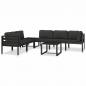 Preview: Modular-Sofa-Eckteil 1 Stk. mit Kissen Aluminium Anthrazit