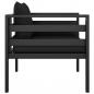 Preview: Einzelsofa mit Kissen Aluminium Anthrazit