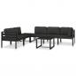 Preview: Einzelsofa mit Kissen Aluminium Anthrazit