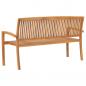 Preview: Gartenbank 3-Sitzer Stapelbar 159 cm Massivholz Teak