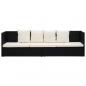 Preview: Garten-Sofabett mit Kissen Poly Rattan Schwarz