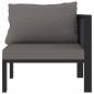 Preview: Sofa-Eckelement mit Linker Armlehne Poly Rattan Anthrazit 