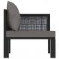 Preview: Sofa-Eckelement mit Linker Armlehne Poly Rattan Anthrazit 