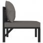 Preview: ARDEBO.de - Sofa-Mittelelement mit Kissen Poly Rattan Anthrazit 
