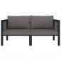 Preview: 2-Sitzer-Sofa mit Auflage Anthrazit Poly Rattan 