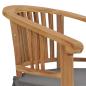 Preview: Gartenstühle mit Kissen 2 Stk. Teak Massivholz