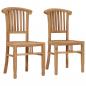 Preview: ARDEBO.de - Gartenstühle 2 Stk. Massivholz Teak 