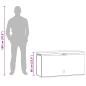 Preview: Gartenbox Braun 114x47x60 cm