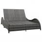 Preview: Doppel-Sonnenliege mit Auflage Poly Rattan Anthrazit