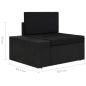 Preview: Modulares 3-Sitzer-Sofa Poly Rattan Schwarz
