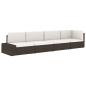 Preview: ARDEBO.de - Modulares Sofa-Eckteil mit Armlehne (links) Poly Rattan Braun