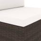 Preview: Modulares Sofa-Eckteil mit Armlehne (links) Poly Rattan Braun