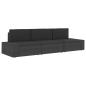 Preview: Modulares Sofa-Eckteil mit Armlehne (links) Poly Rattan Braun