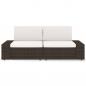 Preview: Modulares 2-Sitzer-Sofa Poly Rattan Braun
