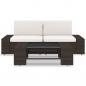 Preview: 3-tlg. Garten-Lounge-Set Poly Rattan Braun