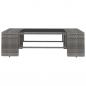 Preview: 2-tlg. Garten-Lounge-Set Poly Rattan Grau