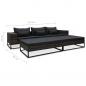 Preview: 5-tlg. Garten-Sofagarnitur mit Auflagen Poly Rattan Grau