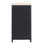 Preview: 7-tlg. Gartenbar-Set mit Auflagen Poly Rattan Schwarz