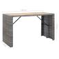 Preview: 7-tlg. Gartenbar-Set mit Auflagen Poly Rattan Grau
