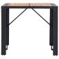 Preview: 5-tlg. Garten-Bar-Set Poly Rattan und Akazienholz Schwarz