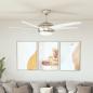 Preview: ARDEBO.de - Dekorativer Deckenventilator mit Leuchtmittel 128 cm Weiß