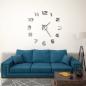 Preview: 3D-Wanduhr Modernes Design 100 cm XXL Silbern