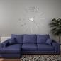 Preview: ARDEBO.de - 3D-Wanduhr Modernes Design 100 cm XXL Silbern