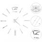Preview: 3D-Wanduhr Modernes Design 100 cm XXL Silbern