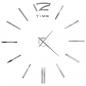 Preview: 3D-Wanduhr Modernes Design 100 cm XXL Silbern