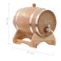 Preview: Weinfass mit Hahn Eichenholz Massiv 6 L