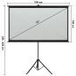 Preview: ARDEBO.de - Beamer-Leinwand mit Stativ 72" 16:9