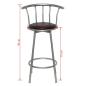 Preview: Barhocker 2 Stk. Schwarz Kunstleder  