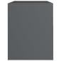 Preview: Nachttisch Hochglanz-Grau 40x30x40 cm Holzwerkstoff