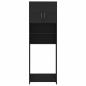 Preview: Waschmaschinenschrank Schwarz 64x25,5x190 cm Holzwerkstoff
