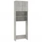 Preview: ARDEBO.de - Waschmaschinenschrank Betongrau 64x25,5x190 cm Holzwerkstoff