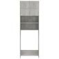 Preview: Waschmaschinenschrank Betongrau 64x25,5x190 cm Holzwerkstoff