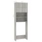 Preview: Waschmaschinenschrank Betongrau 64x25,5x190 cm Holzwerkstoff