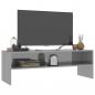 Preview: TV-Schrank Hochglanz-Grau 120x40x40 cm Holzwerkstoff