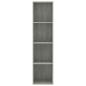 Preview: Bücherregal/TV-Schrank Betongrau 36x30x143 cm Holzwerkstoff