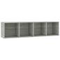 Preview: Bücherregal/TV-Schrank Betongrau 36x30x143 cm Holzwerkstoff