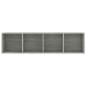 Preview: Bücherregal/TV-Schrank Betongrau 36x30x143 cm Holzwerkstoff